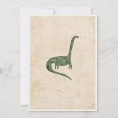 Invitation d'anniversaire conjointe double dinosau (Dos)