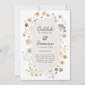 Invitation d'anniversaire conjointe fleur sauvage (Devant)