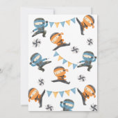 Invitation d'anniversaire conjointe Ninja | Annive (Dos)