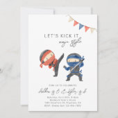 Invitation d'anniversaire conjointe Ninja | Karate (Devant)