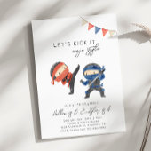 Invitation d'anniversaire conjointe Ninja | Karate