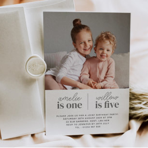 Invitation d'anniversaire conjointe pour filles -