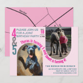 Invitation d'anniversaire conjointe pour Grand Dan (Devant / Derrière)