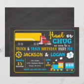 Invitation d'anniversaire conjointe pour semi-remo (Devant / Derrière)