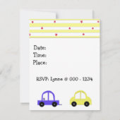 Invitation d'anniversaire Cool Cars (Dos)
