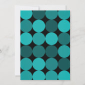 Invitation d'anniversaire cool moderne | Aqua bleu (Dos)