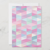 Invitation d'anniversaire cool moderne | Triangles (Dos)