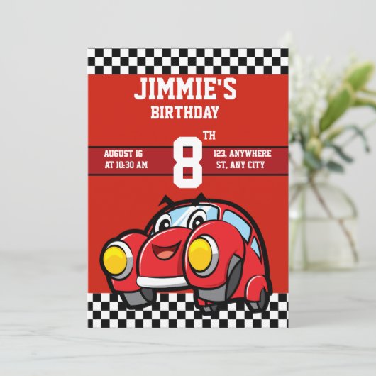 Invitation d'anniversaire Cool unique (Debout devant)