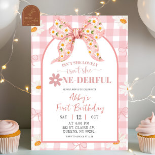 Invitation d'anniversaire Coquette Rose Fleur de P
