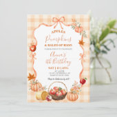 Invitation d'anniversaire Cottage Orange Coquette (Debout devant)
