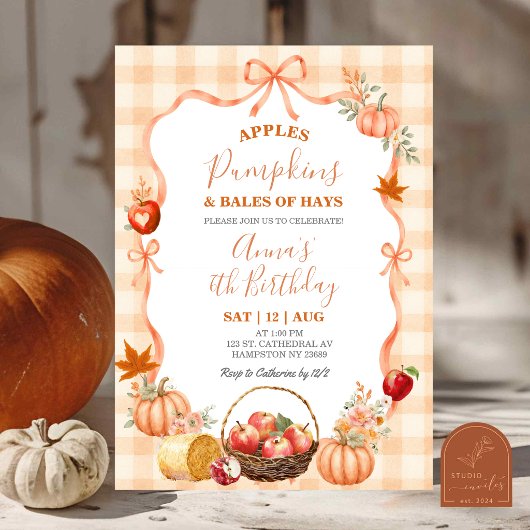 Invitation d'anniversaire Cottage Orange Coquette