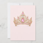 Invitation d'anniversaire Couronne de Princesse en (Dos)