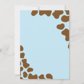 Invitation d'anniversaire Cowboy Bleu (Dos)