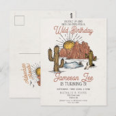Invitation d'anniversaire cowboy de rodéo de Far W (Devant / Derrière)