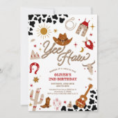 Invitation d'anniversaire Cowboy Garçon (Devant)