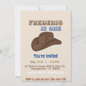 Invitation d'anniversaire Cowboy garçon, Modifiabl (Dos)