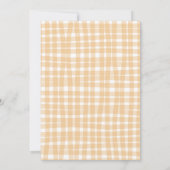 Invitation d'anniversaire Cowboy Plaid Gingham Pre (Dos)