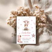 Invitation d'anniversaire Cowgirl Rose | 1ère Fête