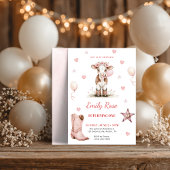Invitation d'anniversaire Cowgirl Rose | 1ère Fête