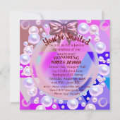 Invitation d'anniversaire cristal chaud abstrait v (Devant)