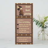 Invitation d'anniversaire "Croissance du coeur dou (Debout devant)