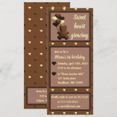 Invitation d'anniversaire "Croissance du coeur dou (Devant / Derrière)