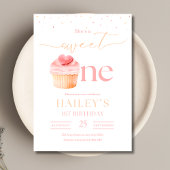 Invitation d'anniversaire Cupcake Sweet One 1er an
