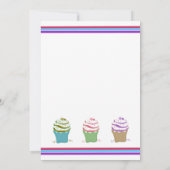 Invitation d'anniversaire Cupcakes Tourbillons (Dos)