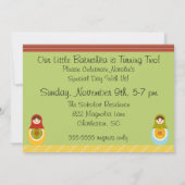 Invitation d'anniversaire Customisée aux poupées d (Dos)