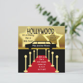Invitation d'anniversaire customisée Hollywood Gla (Debout devant)