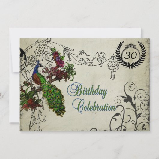 Invitation d'anniversaire customisée par paon (Devant)