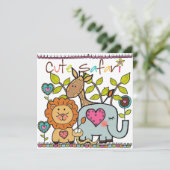 Invitation d'anniversaire customisée Safari (Debout devant)