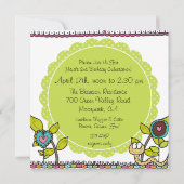 Invitation d'anniversaire customisée Safari (Dos)