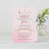Invitation d'anniversaire Cute Tutu & chaussures d (Debout devant)