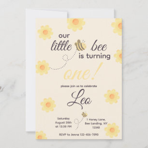 Invitation d'anniversaire d'abeille