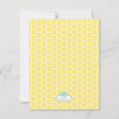 Invitation d'anniversaire d'abeille de miel (Dos)