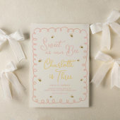 Invitation d'anniversaire d'abeille - Douce comme