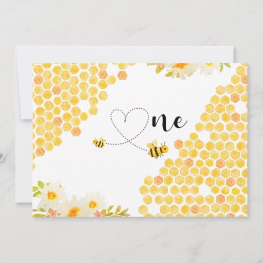 Invitation d'anniversaire d'abeille Invitation d'a (Dos)