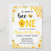 Invitation d'anniversaire d'abeille Invitation d'a (Devant)