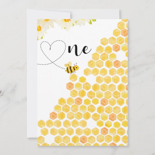 Invitation d'anniversaire d'abeille Invitation d'a (Dos)