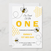 Invitation d'anniversaire d'abeille « Tellement do (Devant)