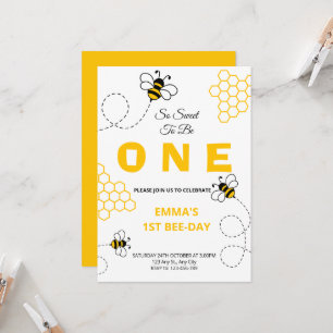 Invitation d'anniversaire d'abeille « Tellement do