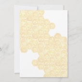 Invitation d'anniversaire d'abeilles 1er Invitatio (Dos)