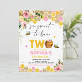 Invitation d'anniversaire d'abeilles Fête d'annive (Debout devant)