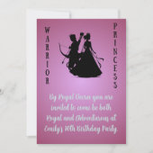 Invitation d'anniversaire d'activité de princesse (Devant)