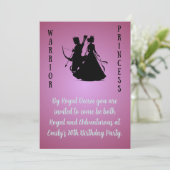 Invitation d'anniversaire d'activité de princesse (Debout devant)