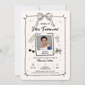 Invitation d'anniversaire d'adieu (Devant)