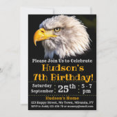 Invitation d'anniversaire d'aigle (Devant)
