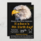 Invitation d'anniversaire d'aigle (Devant / Derrière)