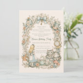 Invitation d'anniversaire d'Alice au pays des merv (Debout devant)